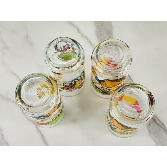 The Great Muppet Tall Glasses 16oz Kermit The Frog Fozzie Bear Gonzo 1981 x4 - Picture 15 of 16